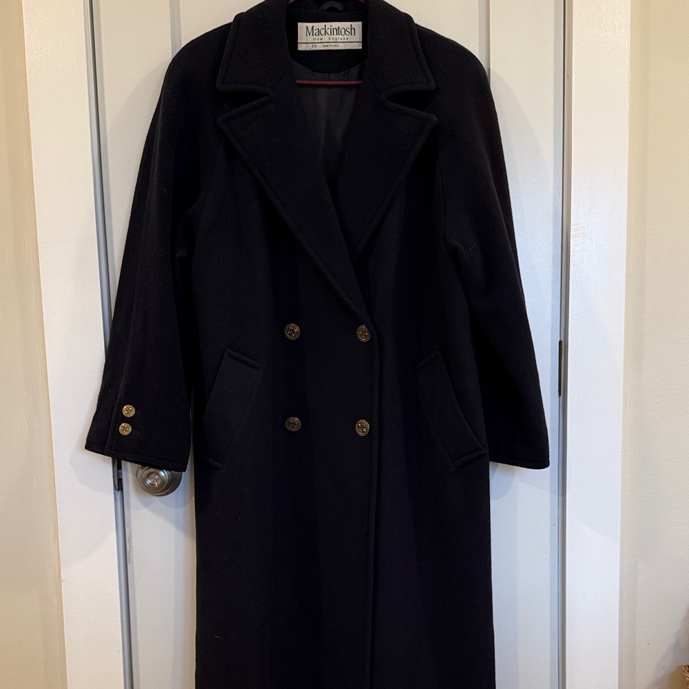 Mackintosh of New England Women’s Navy Wool Coat